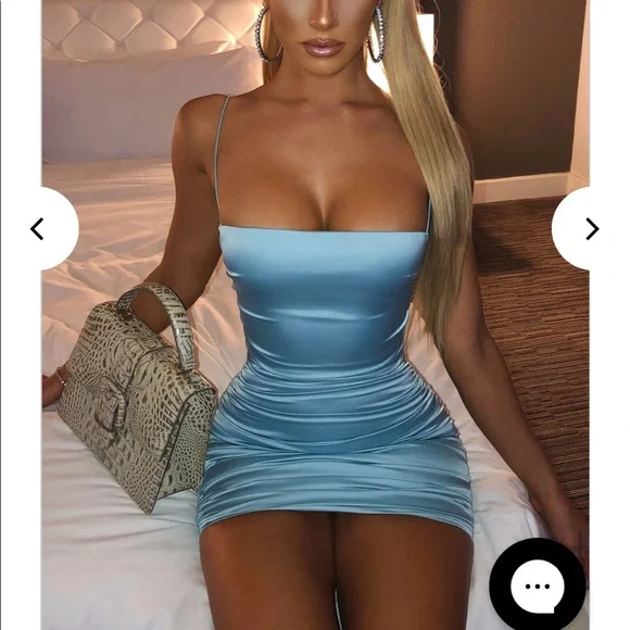 Anastasia mini dress baby blue from baby boo fashion - Picture 3 of 8